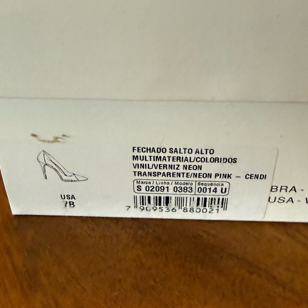 SCHUTZ Hot Pink and Clear Pointed Stiletto Pumps LIKE NEW WORN ONCE - Picture 8 of 8